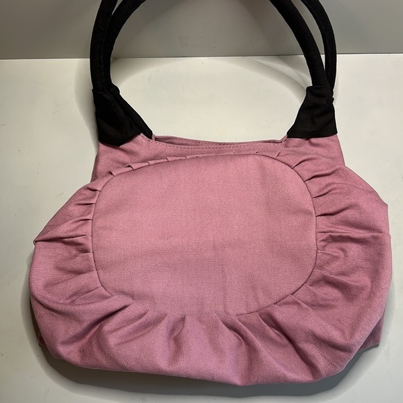 Roxy large mauve/pink tote bag with sequined heart design. - Picture 3 of 12